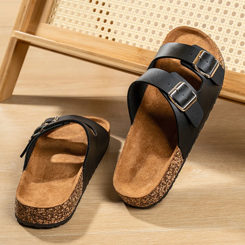 Sandalia Cuero Doble Confort™