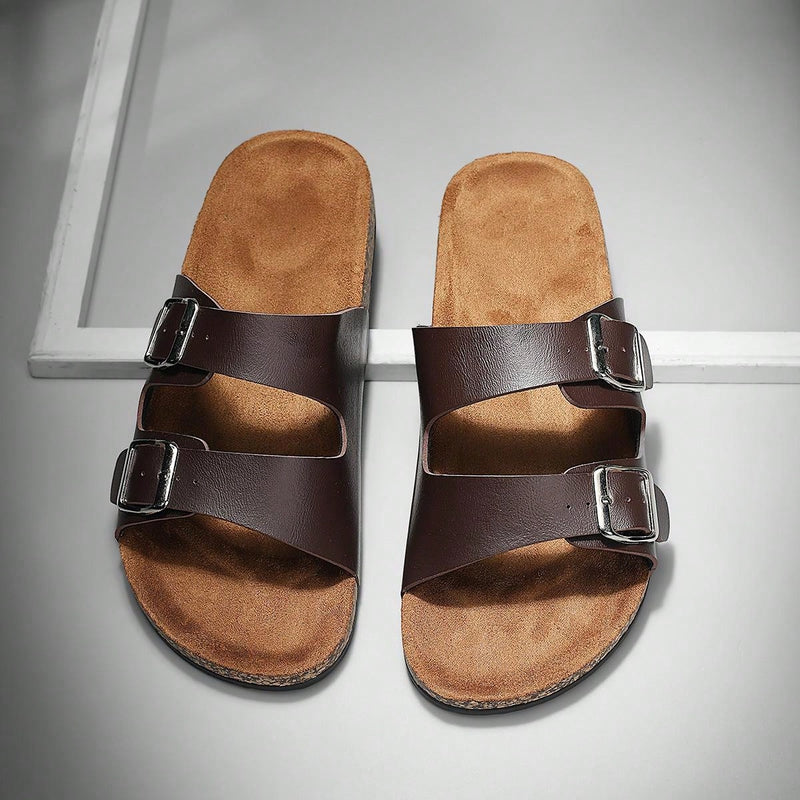 Sandalia Cuero Doble Confort™