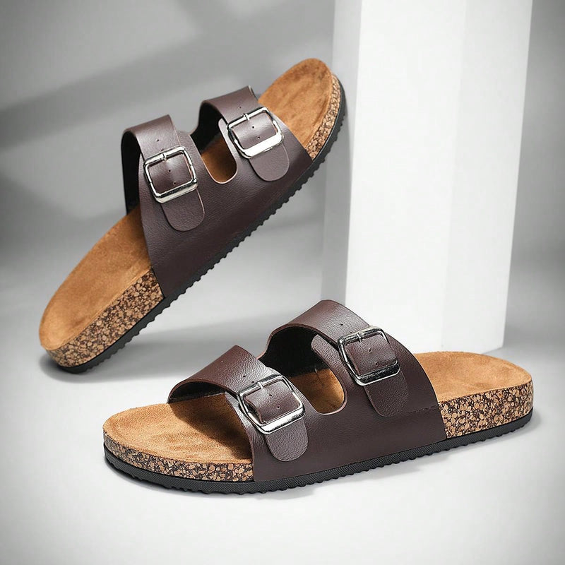 Sandalia Cuero Doble Confort™