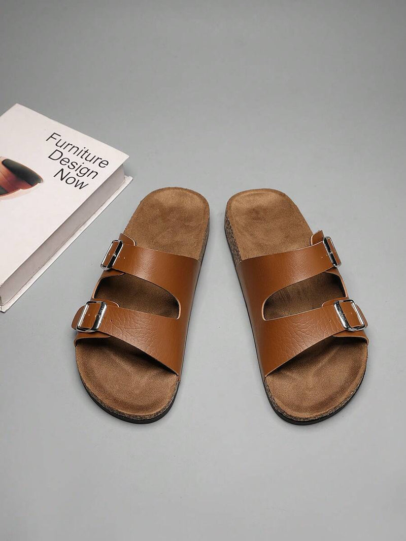 Sandalia Cuero Doble Confort™