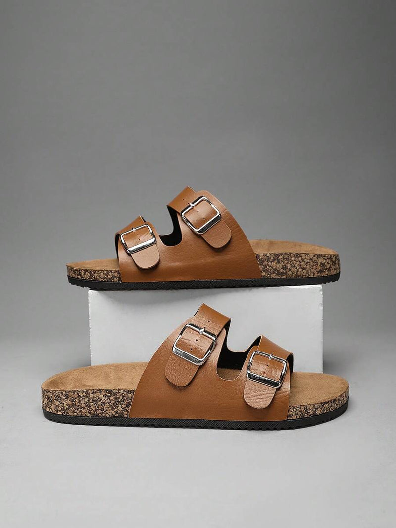 Sandalia Cuero Doble Confort™