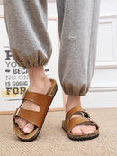 Sandalia Cuero Doble Confort™