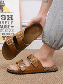 Sandalia Cuero Doble Confort™