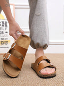 Sandalia Cuero Doble Confort™