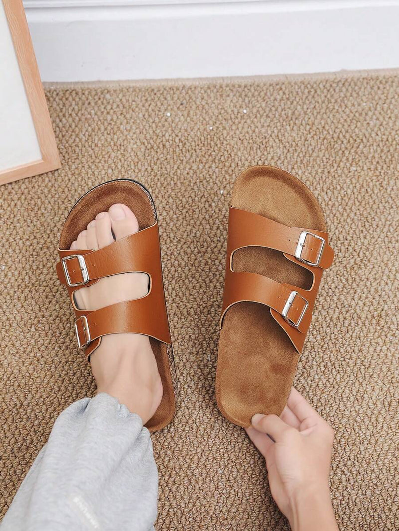 Sandalia Cuero Doble Confort™