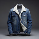 Chaqueta de Jean Ovejera con Forro Interno en Borrego Tipo Sherpa