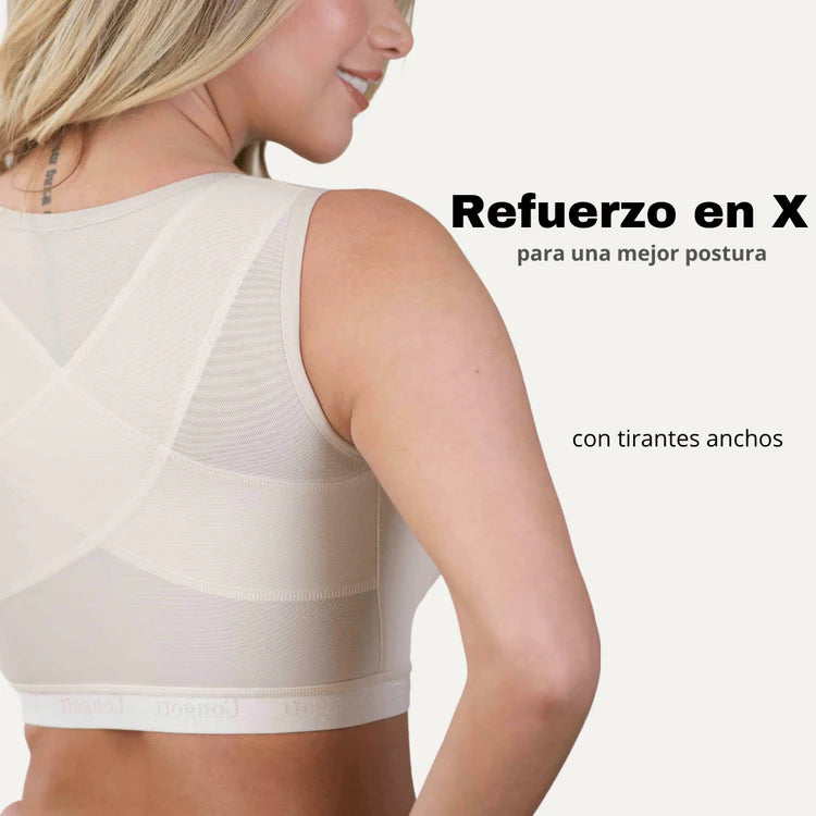Brasier Mujer sin Varilla – Corrector de Postura, Cobertura Total con Cierre Frontal