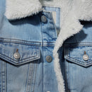 Chaqueta de Jean Ovejera con Forro Interno en Borrego Tipo Sherpa
