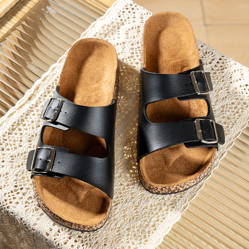 Sandalia Cuero Doble Confort™